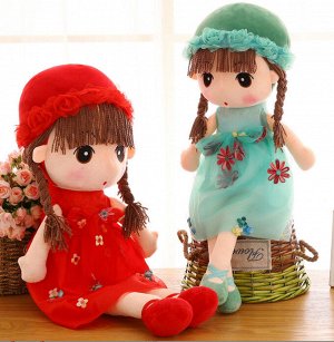 Кукла мягконабивная/   красное платье