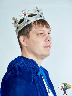 корона Короля крестообразная серебро, текстиль