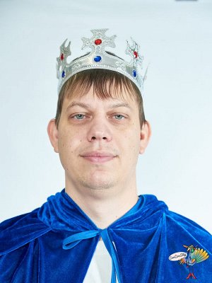 корона Короля крестообразная серебро, текстиль