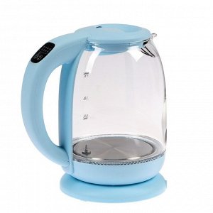 Чайник электрический Kitfort KT-640-5, стекло, 1.7 л, 2200 Вт, подсветка, фиолетовый