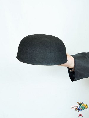 шляпа круглая, фетр , высота 10 см, обхват головы 54-56 см