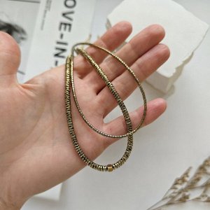 Сет из 2х чокеров гематит цвета бронзы