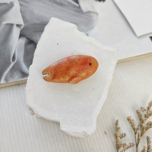Брошь из керамики Рыбка, цвет оранжево - жёлтый