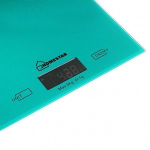 Весы кухонные HOMESTAR HS-3006, электронные, до 5 кг, зелёные