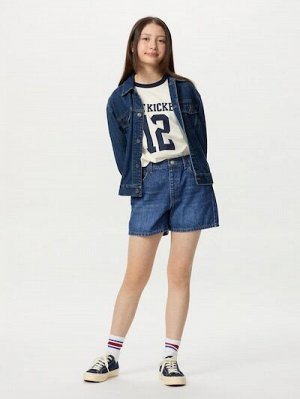 UNIQLO - джинсовые шорты для девочек - 67 BLUE