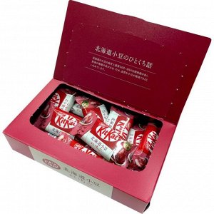 KitKat Hokkaido Azuki & Strawberry 150g - Коллекционный КитКат Хоккайдо Адзуки клубника. 10шт