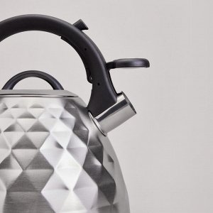 Чайник AGNESS ThermoSteel 3,3 л с капсульным дном и удобным свистком, 1 шт.