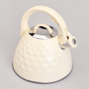 Чайник AGNESS Premium Steel 3,3 л с термоаккумулирующим дном и удобным свистком, 1 шт.