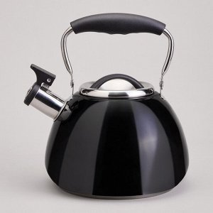 Чайник AGNESS ThermoSteel 2.9L с капсульным дном, свистком и складной ручкой, 1 шт.
