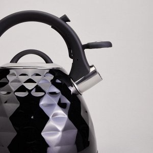 Чайник AGNESS ThermoSteel 3,3 л с капсульным термоаккумулирующим дном и удобным свистком, 1 шт.