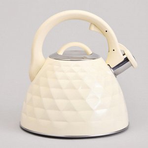 Чайник AGNESS Premium Steel 3,3 л с термоаккумулирующим дном и удобным свистком, 1 шт.