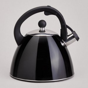 Чайник AGNESS Premium Steel 3,2л с термоаккумулирующим дном, мерной шкалой и свистком, 1 шт.