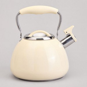 Чайник AGNESS Premium Steel 2.9L с термоаккумулирующим дном и складывающейся ручкой, свисток, 1 шт.