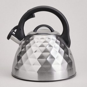 Чайник AGNESS ThermoSteel 3,3 л с капсульным дном и удобным свистком, 1 шт.