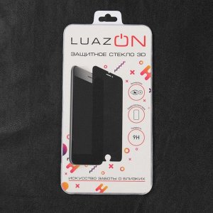Защитное стекло LuazON "Анти-шпион", для телефона Samsung S8 Plus