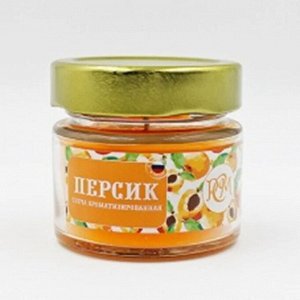 Свеча в банке "Персик" 14ч 6х6см