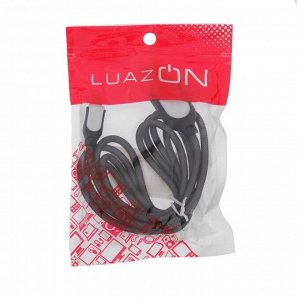 Кабель LuazON, micro USB - USB, 1 А, 1.5 м, пластиковое армирование, чёрный