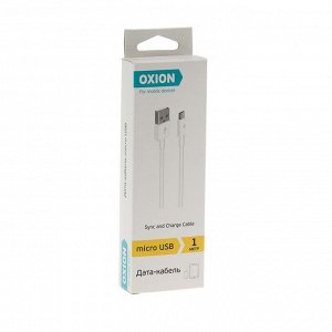 Кабель OXION OX-DCC005WH, USB2.0 - microUSB, 1 м, белый