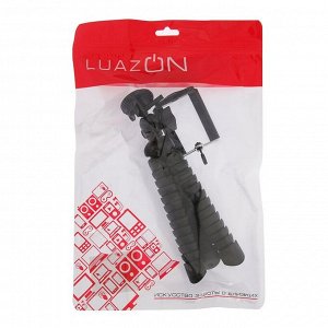 Штатив LuazON настольный, для телефона, гибкие ножки, высота 20 см, чёрный