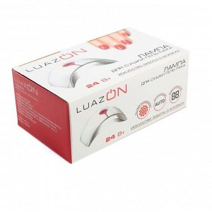 Лампа для гель-лака LuazON LUF-13, LED, 24 Вт, 15 диодов, дисплей, 220 В, бело-розовая