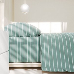 Постельное бельё Этель Дуэт Mint stripes 143х215 см-2шт, 220х240см, 70х70см-2шт, 100% хлопок, поплин