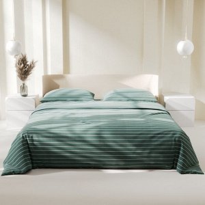 Постельное бельё Этель Дуэт Mint stripes 143х215 см-2шт, 220х240см, 70х70см-2шт, 100% хлопок, поплин