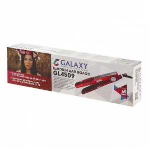 Выпрямитель Galaxy GL 4509, 65 Вт, турмалиновое покрытие, до 200°С, красный