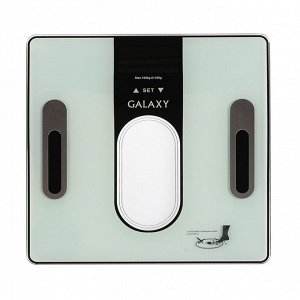 Весы напольные Galaxy GL 4852, диагностические, до 180 кг, 2хААА, стекло, белые