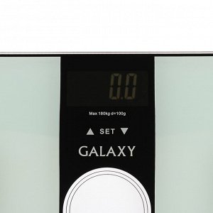 Весы напольные Galaxy GL 4852, электронные, до 180 кг, с анализатором массы, белые