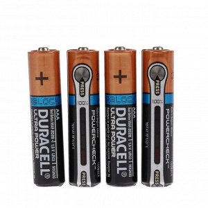 Батарейка алкалиновая Duracell Ultra Power, AAA, LR03-12BL, 1.5В, 12 шт.