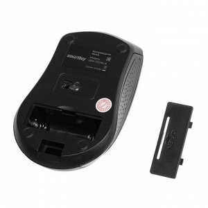 Мышь Smartbuy ONE 352, беспроводная, оптическая, 1600 dpi, 2xAAA (не в комплекте), чёрная