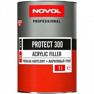 Грунт акриловый NOVOL Professional Protect 300 MS 4+1, серый, для различных материалов, 1л, арт. 37011