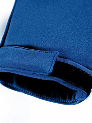 Ветровка спортивная женская с капюшоном softshell синего цвета 9566S