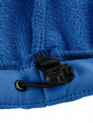 Ветровка спортивная женская с капюшоном softshell синего цвета 9566S