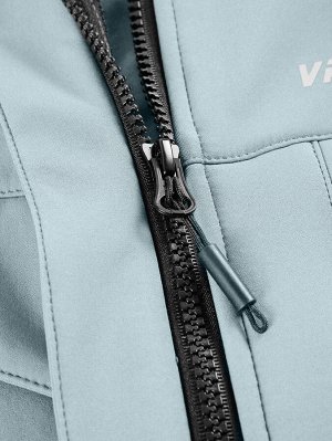 Ветровка спортивная женская с капюшоном softshell бирюзового цвета 9566Br