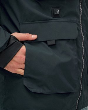Куртка - жилетка трансформер с подогревом 2 в 1 мужская зимняя темно-синего цвета 6668TS