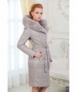 Зимнее пальто из экокожиАртикул: RS-581-100-2-SR-KR
