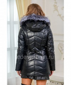 Куртка-жилет  из экокожи и натурального мехаАртикул: EN-538-75-2-CH