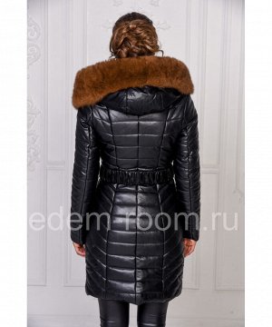 Зимнее пальто из искусственной кожиАртикул: RS-583-2-P