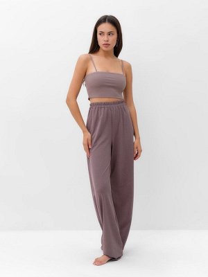 Костюм женский (рубашка, брюки, топ) KAFTAN Base, кофейный