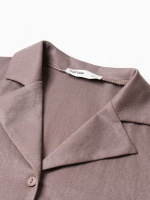 Костюм женский (рубашка, брюки, топ) KAFTAN Base, кофейный