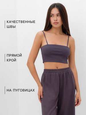 Костюм женский (рубашка, брюки, топ) KAFTAN Base, графит