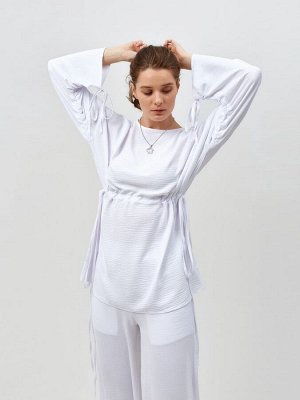 Костюм женский (туника, брюки) MINAKU: Casual Collection, белый