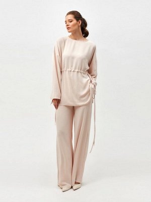 Костюм женский (туника, брюки) MINAKU: Casual Collection, бежевый