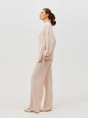 Костюм женский (туника, брюки) MINAKU: Casual Collection, бежевый