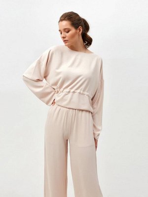 Костюм женский (туника, брюки) MINAKU: Casual Collection, бежевый