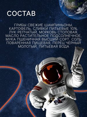 Космическое питание «Суп грибной», 165 г, в тюбике