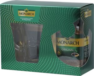 Подарочный набор Кофе Монарх Оригинал раств. субл. 95гр. ст/б + чашка 1/6