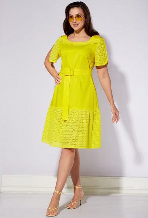 Платье Viola Style 01045 жёлтый