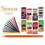 Карандаши 12цв TZ10203-12 шестигранные к/уп Tukzar {Россия}